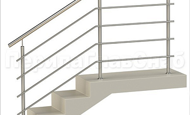 Четыре ригеля на сварке, круглый поручень и круглые стойки для крыльца купить в Симферополе