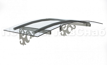 Навес из поликарбоната с узором из листа купить в Симферополе