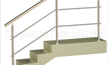 Два ригеля на сварке, квадратный поручень и круглые стойки купить в Симферополе