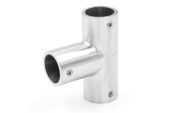 Соединитель-тройник для трубы 19 мм, нержавеющая сталь AISI 304, шлифованная t902 SSS купить в Симферополе