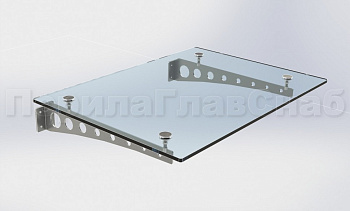 Стеклянный козырек на консоли из листа в Симферополе. Готовые проекты ПерилаГлавСнаб