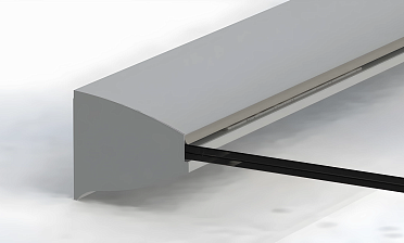 Комплект профиля козырькового анодированного, для стекла 16 мм (8+8 мм), 3000 мм  k300-16-3000 купить в Симферополе