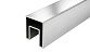 Труба 40х40 мм с пазом 24 х 24 под стекло, шлифованная, AISI201, k856-4