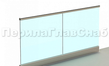 Ограждение с поручнем с пазом в зажимном профиле купить в Симферополе