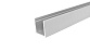 П-образный профиль 20 мм нижний, алюминиевый анодированный, длина 3000 мм т22 AL 