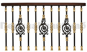 Латунные перила для лестниц серии – Намибия L07 в Симферополе. Готовые проекты ПерилаГлавСнаб