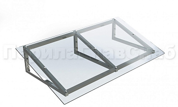 Козырек на треугольном скате из поликарбоната в Симферополе. Готовые проекты ПерилаГлавСнаб