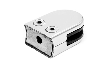 Стеклодержатель штампованный полированный под стекло 10 мм, под стойку Ø38.1 мм, (AISI 304) 40х22х53 k038-10 купить в Симферополе Стеклодержатель штампованный полированный под стекло 10 мм, под стойку Ø38.1 мм, (AISI 304) 40х22х53 k038-10 купить в Симферополе