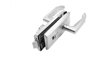 Замок для стеклянной двери с нажимной ручкой и притвором, евроцилиндр односторонний ключ/защелка, с ответной частью на стену, шлифованный t155-2 SSS  купить в Симферополе Замок для стеклянной двери с нажимной ручкой и притвором, евроцилиндр односторонний ключ/защелка, с ответной частью на стену, шлифованный t155-2 SSS  купить в Симферополе