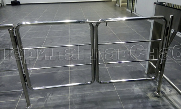 Нержавеющие двустворчатые калитки с горизонтальным заполнением купить в Симферополе