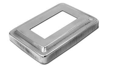 Низ стойки фигурный под трубу 31х61 мм, 105х75х0.4, высота 16 мм, полированный (AISI 304) k377 купить в Симферополе Низ стойки фигурный под трубу 31х61 мм, 105х75х0.4, высота 16 мм, полированный (AISI 304) k377 купить в Симферополе