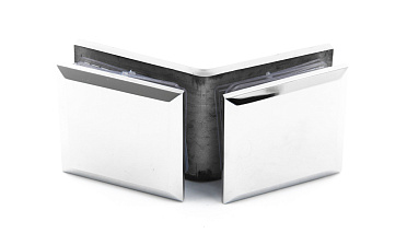 Коннектор для душевой кабины стекло-стекло 135° 45х45 мм латунь-хром t736 PC купить в Симферополе