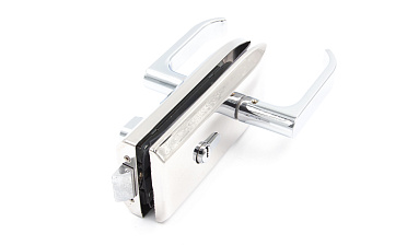 Замок для стеклянной двери с нажимной ручкой, евроцилиндр односторонний ключ/защелка, с ответной частью на стекло, полированный t155 PSS купить в Симферополе