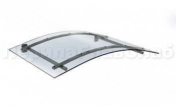 Навес гнутый из поликарбоната- вариант 2 в Симферополе. Готовые проекты ПерилаГлавСнаб