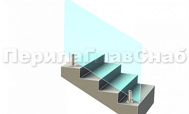 Ограждение без поручня на министойках на лестнице купить в Симферополе