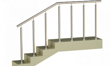 Ограждения со стойками в каждую ступень без ригелей купить в Симферополе