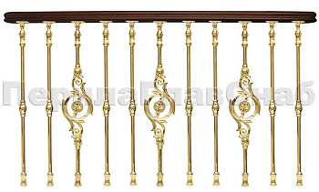 Латунные перила для лестниц серии – Деметра L05 в Симферополе. Готовые проекты ПерилаГлавСнаб Латунные перила для лестниц серии – Деметра L05 в Симферополе. Готовые проекты ПерилаГлавСнаб