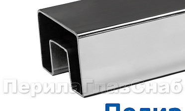 Труба 40х60, с пазом 24х24, полированная, AISI 304 k824-3 купить в Симферополе Труба 40х60, с пазом 24х24, полированная, AISI 304 k824-3 купить в Симферополе