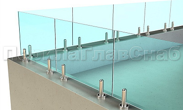 Ограждение для кровли на несущем стекле и министойках купить в Симферополе