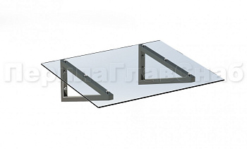 Консольный навес из поликарбоната выносной прямой треуголки в Симферополе. Готовые проекты ПерилаГлавСнаб