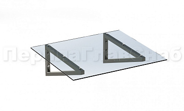 Консольный навес из поликарбоната выносной прямой треуголки купить в Симферополе