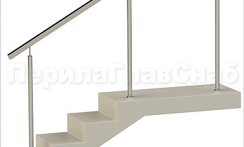 Нержавеющие ограждения без ригелей с квадратным поручнем в Симферополе. Готовые проекты ПерилаГлавСнаб