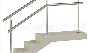 Нержавеющие ограждения с детским поручнем без ригелей купить в Симферополе