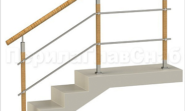 Два ригеля на держателях, пластиковый поручень и квадратные деревянные стойки купить в Симферополе