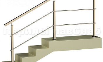 Два ригеля на сварке, квадратные поручень и стойки в Симферополе. Готовые проекты ПерилаГлавСнаб Два ригеля на сварке, квадратные поручень и стойки в Симферополе. Готовые проекты ПерилаГлавСнаб