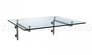 Стеклянный консольный навес на Г-образном каркасе - вариант 2 купить в Симферополе