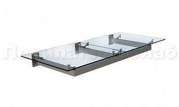 Стеклянный козырек на прямом каркасе в Симферополе. Готовые проекты ПерилаГлавСнаб