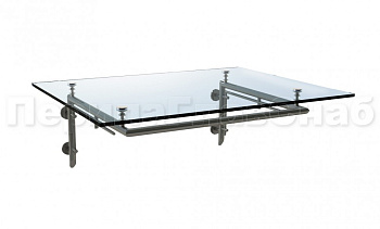 Стеклянный козырек на Г-образном каркасе - вариант 1 в Симферополе. Готовые проекты ПерилаГлавСнаб