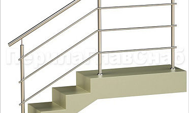 Три ригеля на сварке, круглый поручень и круглые стойки для крыльца купить в Симферополе