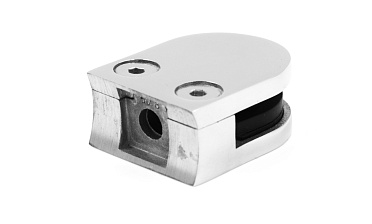 Стеклодержатель литой с вставками под стекло 8-10 мм, закругленный под Ø50.8 мм, 40х22х50, полированный, (AISI 304) k001-8 купить в Симферополе