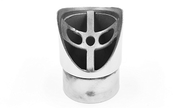 Наконечник седловина косая 30° на стойку Ø50.8 мм, под поручень Ø50.8 мм, литая, полированная, AISI 304, k560 купить в Симферополе