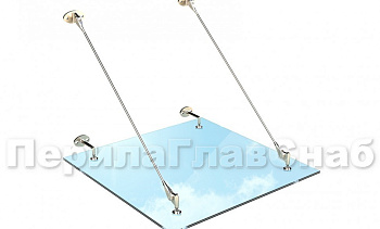 Стеклянный козырек на вантах в Симферополе. Готовые проекты ПерилаГлавСнаб