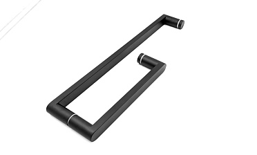 Ручка 225х425 круглая+квадратная труба AISI 304 черная t628 BL купить в Симферополе Ручка 225х425 круглая+квадратная труба AISI 304 черная t628 BL купить в Симферополе