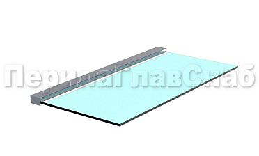 Козырек на алюминиевом профиле ,вынос до 950мм k671-100-2.4 купить в Симферополе