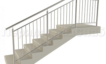 Нержавеющие ограждения для детских образовательных учреждений  с вертикальным заполнением “Частокол” - вариант №2 купить в Симферополе