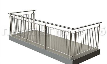 Балконные ограждения с вертикальным заполнением купить в Симферополе