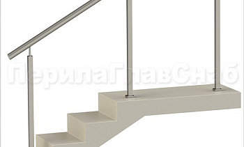 Нержавеющие ограждения без ригелей с квадратными стойками в Симферополе. Готовые проекты ПерилаГлавСнаб