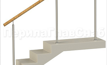 Нержавеющие ограждения без ригелей с пластиковым поручнем в Симферополе. Готовые проекты ПерилаГлавСнаб