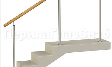 Нержавеющие ограждения без ригелей с пластиковым поручнем купить в Симферополе