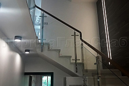 Стеклянные перила для колодезных лестниц в Симферополе. Готовые проекты ПерилаГлавСнаб - фото 4