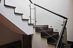 Стеклянные перила для колодезных лестниц в Симферополе. Готовые проекты ПерилаГлавСнаб - фото 8