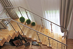 Стеклянные перила для колодезных лестниц в Симферополе. Готовые проекты ПерилаГлавСнаб - фото 11