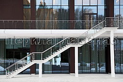 Ограждения из нержавейки со стеклом в Симферополе. Готовые проекты ПерилаГлавСнаб - фото 4