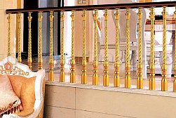 Латунные перила под золото в Симферополе. Готовые проекты ПерилаГлавСнаб - фото 6