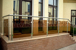 Ограждения из нержавейки со стеклом в Симферополе. Готовые проекты ПерилаГлавСнаб - фото 9