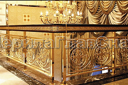 Латунные перила под золото в Симферополе. Готовые проекты ПерилаГлавСнаб - фото 17